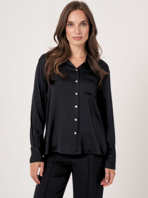 Repeat Cashmere - Silk Shirt With Chest Pocket