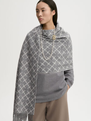 By Malene Birger - Ortega Cashmere-Blend Scarf Grey Melange