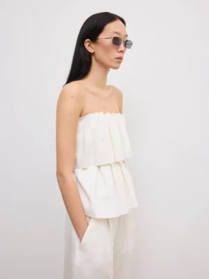 Dagmar - Sculpted Tube Top White