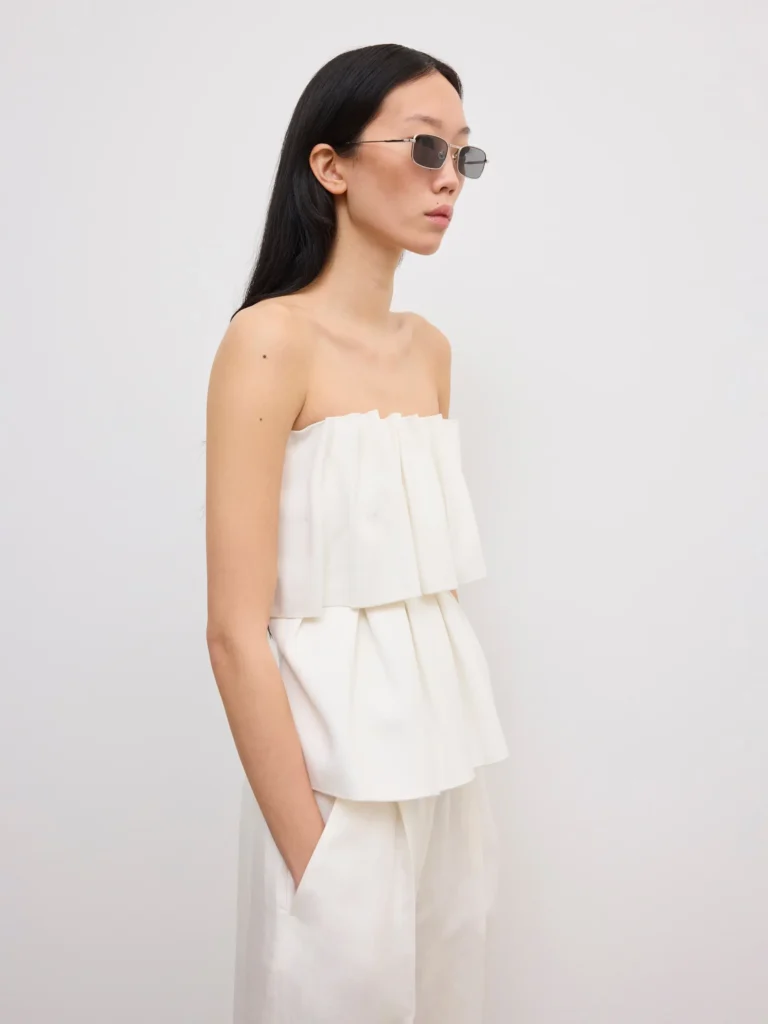Dagmar - Sculpted Tube Top White
