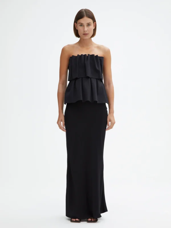 House of Dagmar - Sculpted Tube Top Black