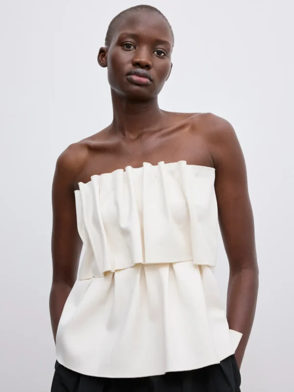 House of Dagmar - Sculpted Tube Top White