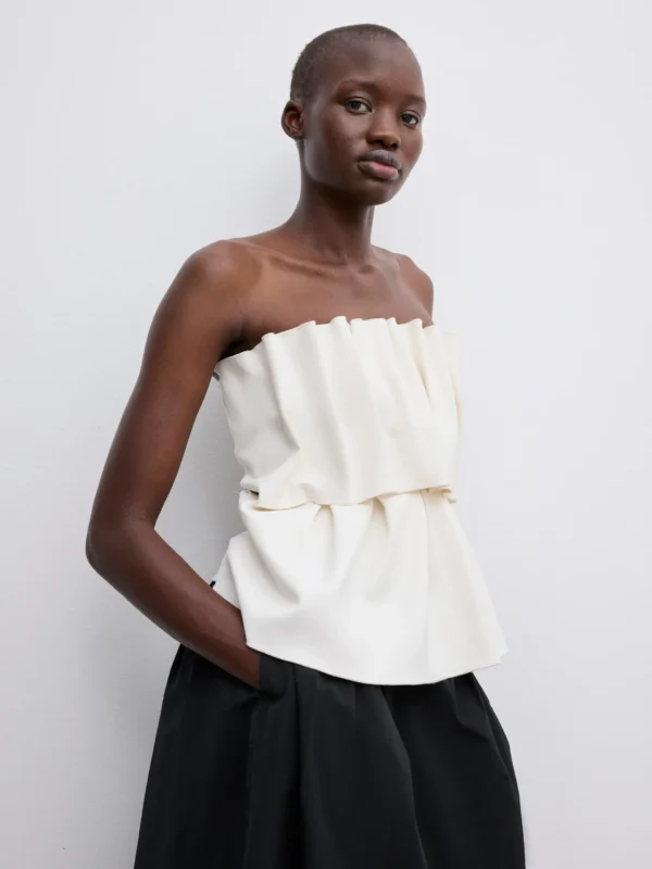 House of Dagmar - Sculpted Tube Top White