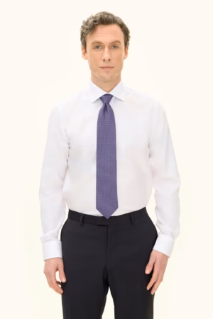 Oscar Jacobson - Slim Fit Cut Away Non-Iron Shirt White