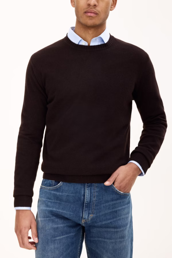 Oscar Jacobson - Valter Roundneck Dark Brown