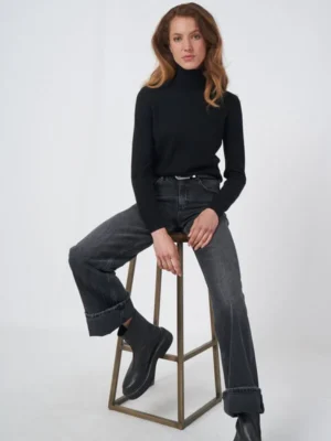 Repeat Cashmere - Cashmere Turtleneck Sweater Black