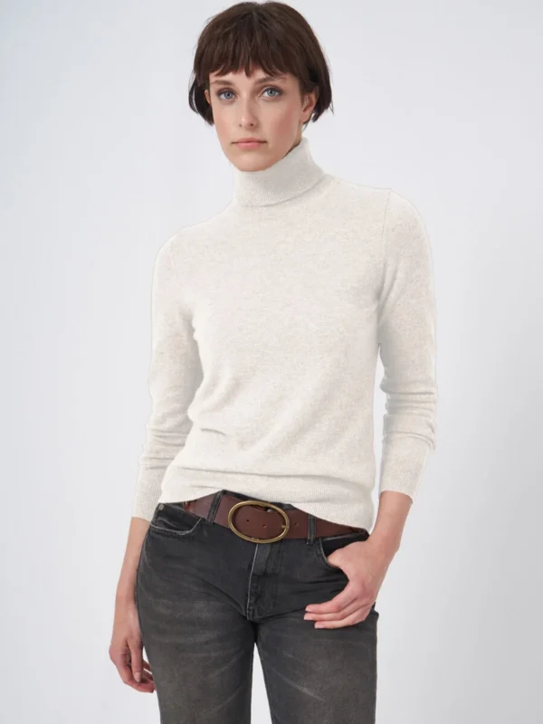 Repeat Cashmere - Cashmere Turtleneck Sweater Cream