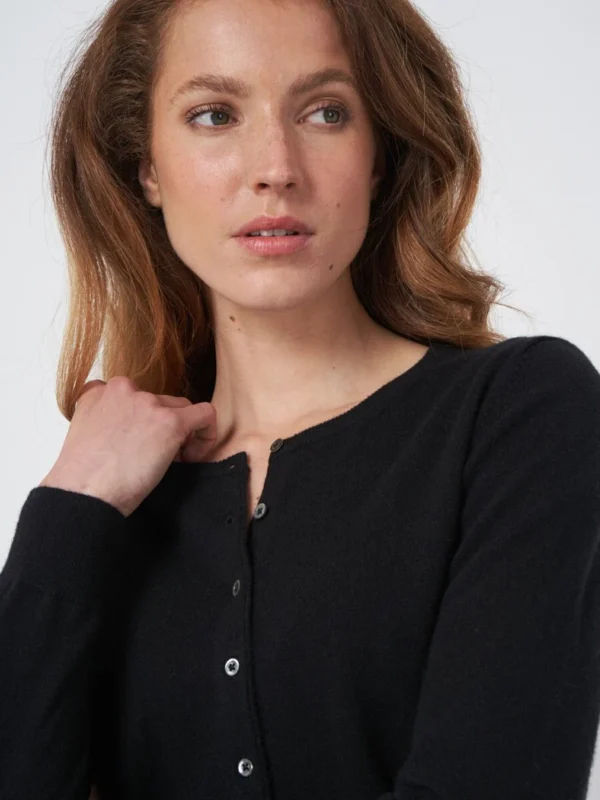 Repeat Cashmere - Classic Cashmere Cardigan Black