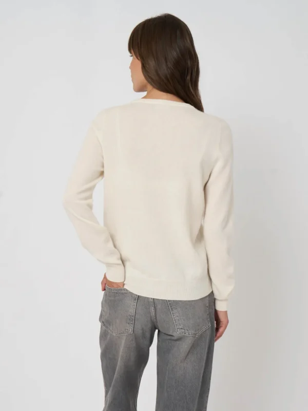 Repeat Cashmere - Classic Cashmere Cardigan Cream