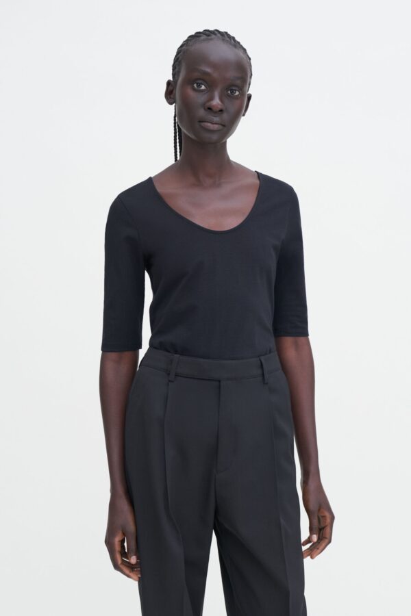 Filippa K - Cotton Stretch Scoop Neck Top - Image 5