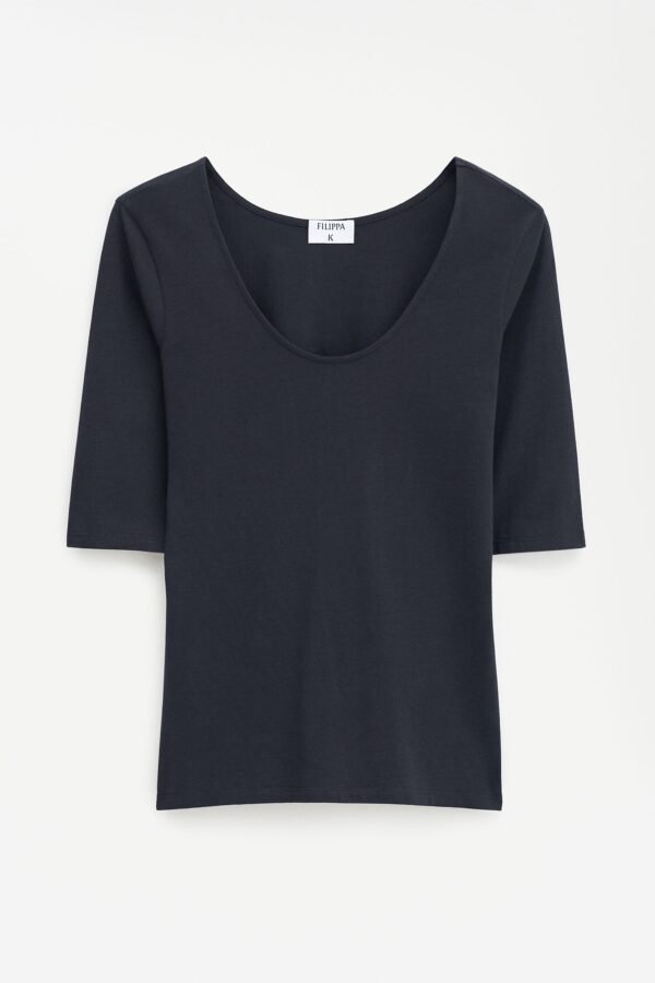 Filippa K - Cotton Stretch Scoop Neck Top - Image 8