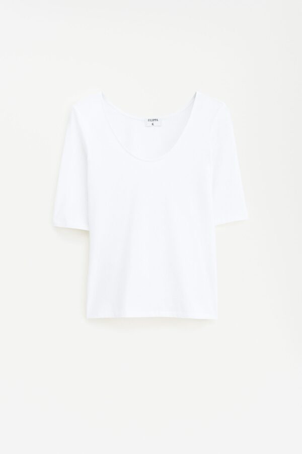 Filippa K - Cotton Stretch Scoop Neck Top - Image 4