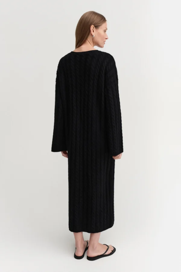 Almada Label - Noma Cable Knit Dress Black