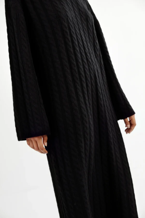 Almada Label - Noma Cable Knit Dress Black