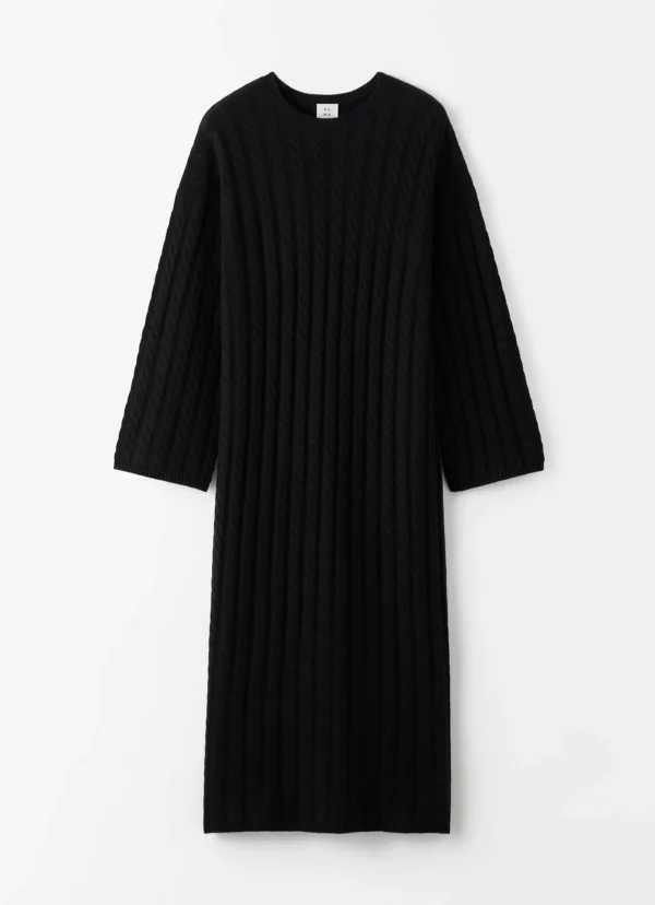 Almada Label - Noma Cable Knit Dress Black