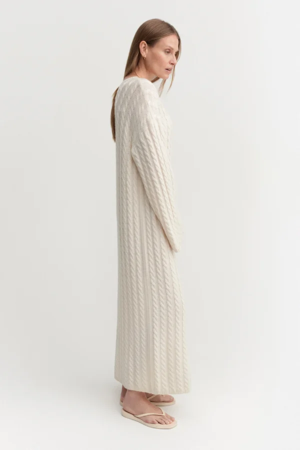 Almada Label - Noma Cable Knit Dress Cream