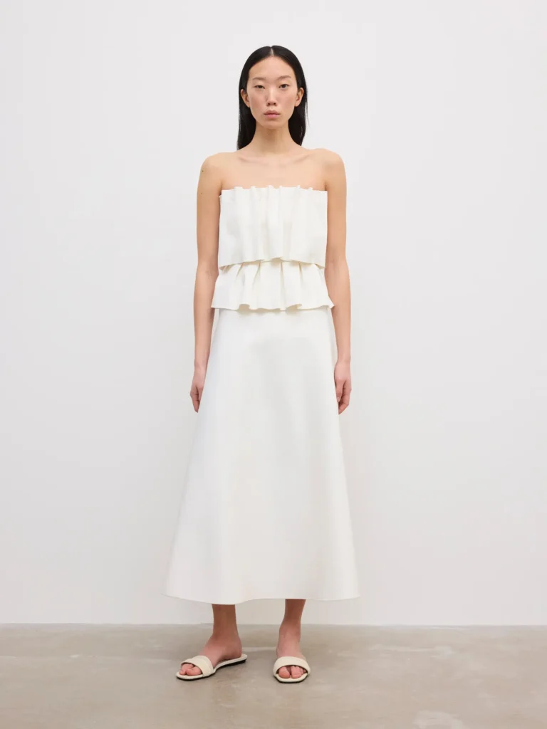 Dagmar - Sculpted Tube Dress White