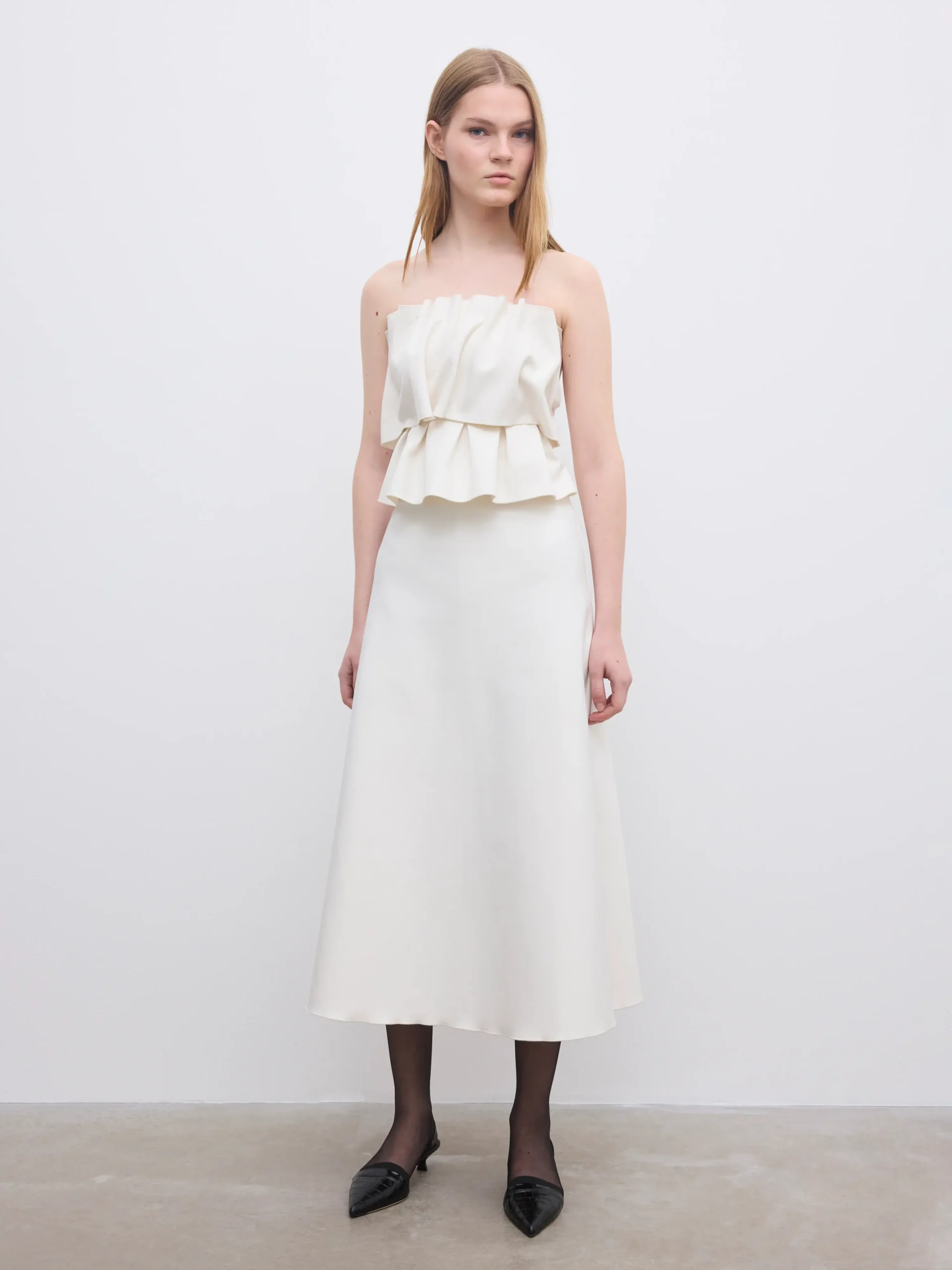 Dagmar - Sculpted Tube Dress White