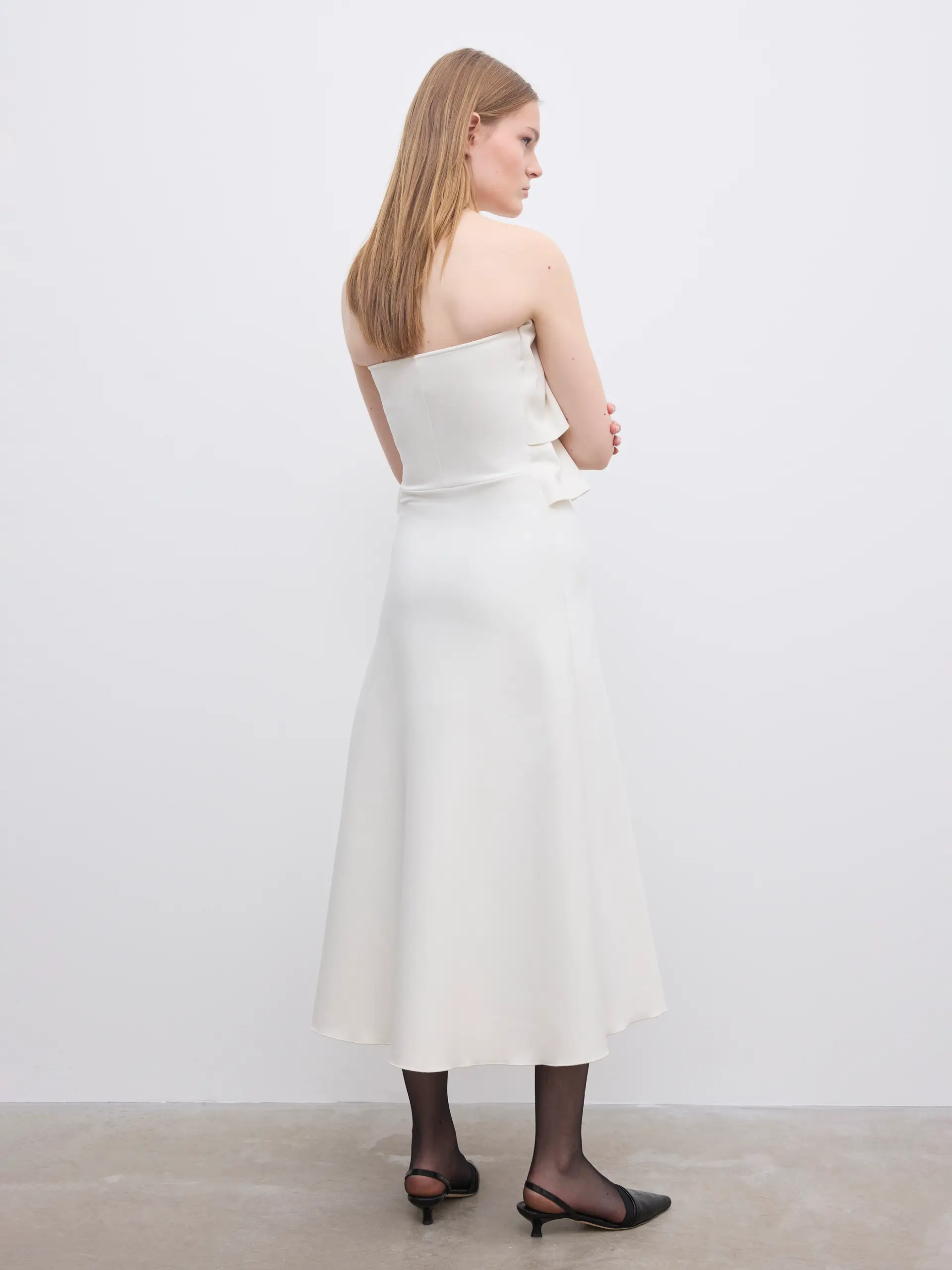 Dagmar - Sculpted Tube Dress White