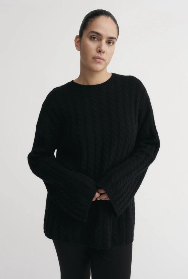 Almada Label Noa Cable Knit Sweater Black