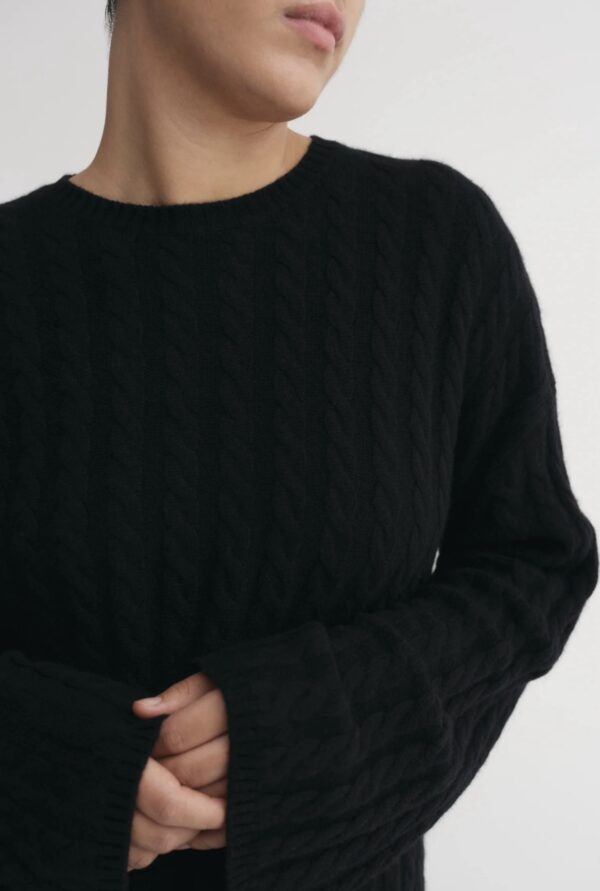 Almada Label Noa Cable Knit Sweater Black