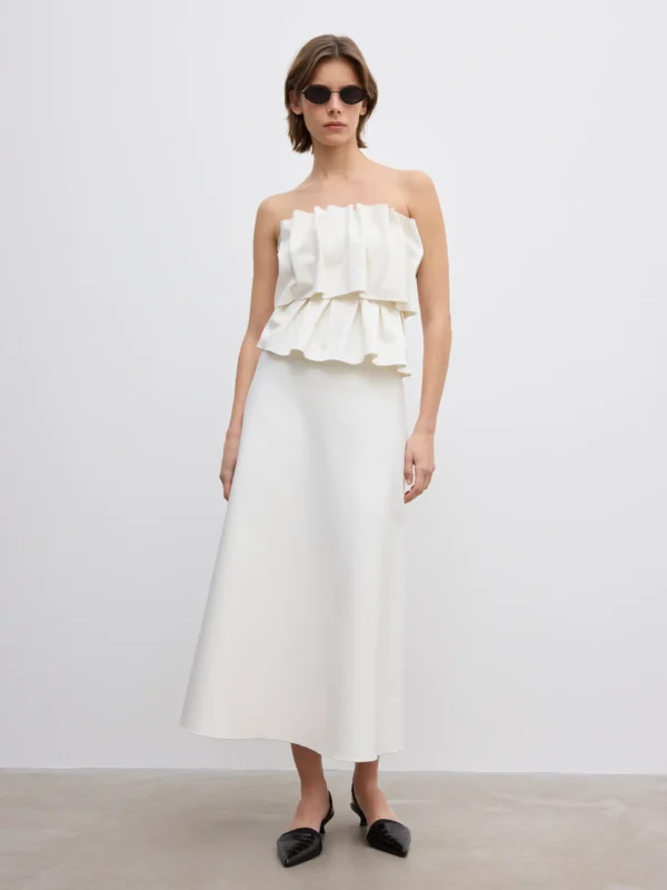 House of Dagmar - Sculpted tube Dress White