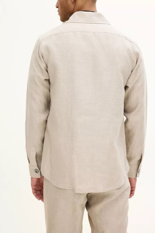 Maverick Linen Overshirt - Natural Beige