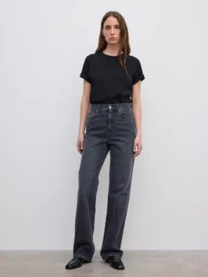 Dagmar - Wide Leg Denim Dark Grey