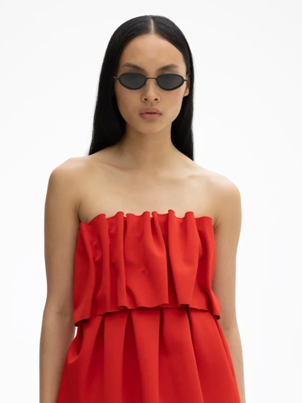 House of Dagmar - Sculpted Tube Top Red