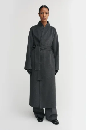 Almada Label - Mara Double Coat Dark Grey