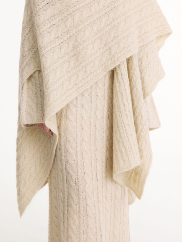 By Malene Birger - Kassillas Wool-Blend Poncho Oyster Gray