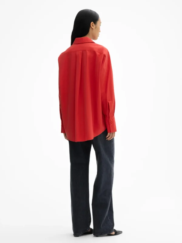 House of Dagmar - Asymmetric Shirt Red