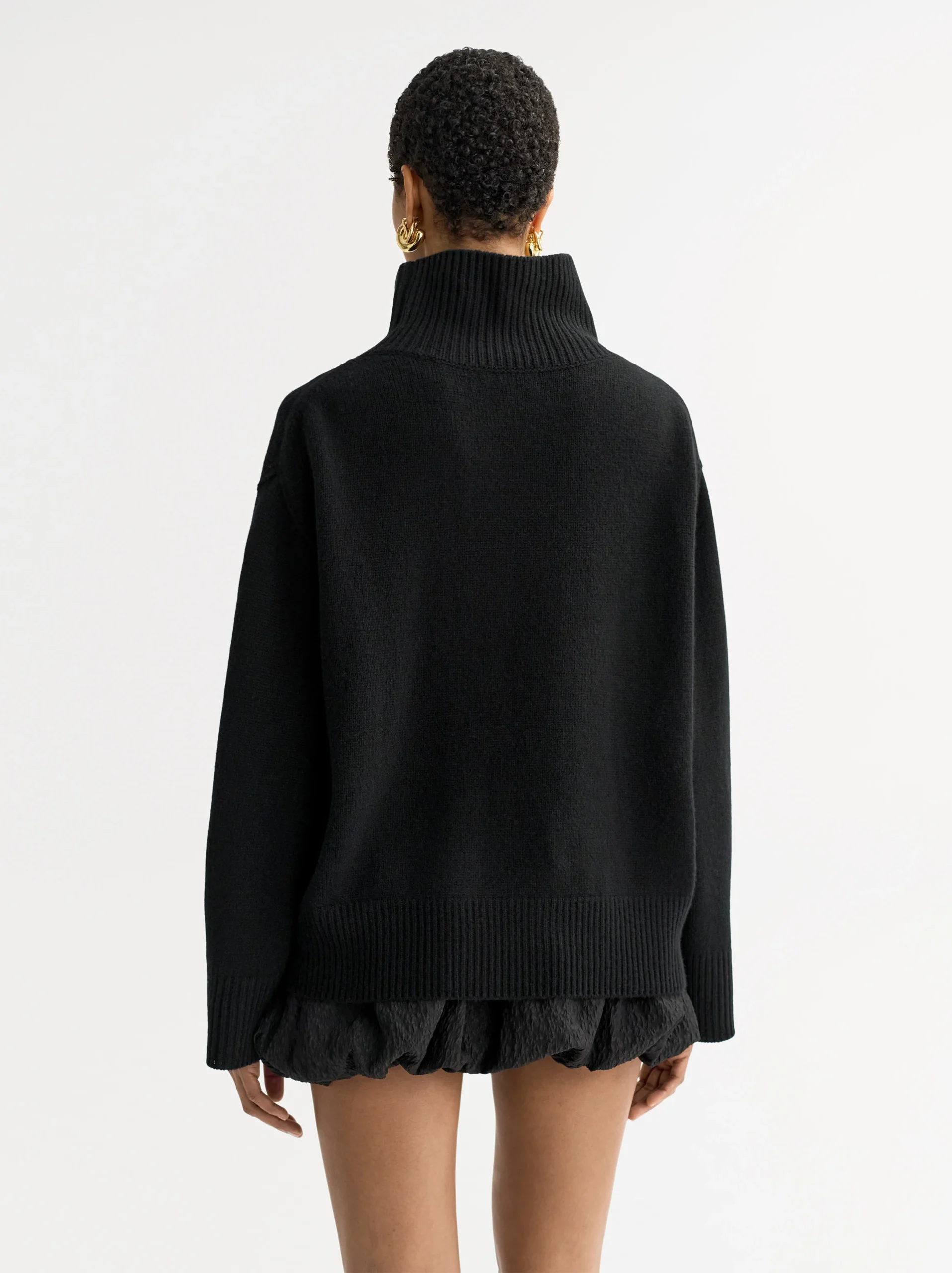 Soft Goat - Boyfriend Turtleneck Black