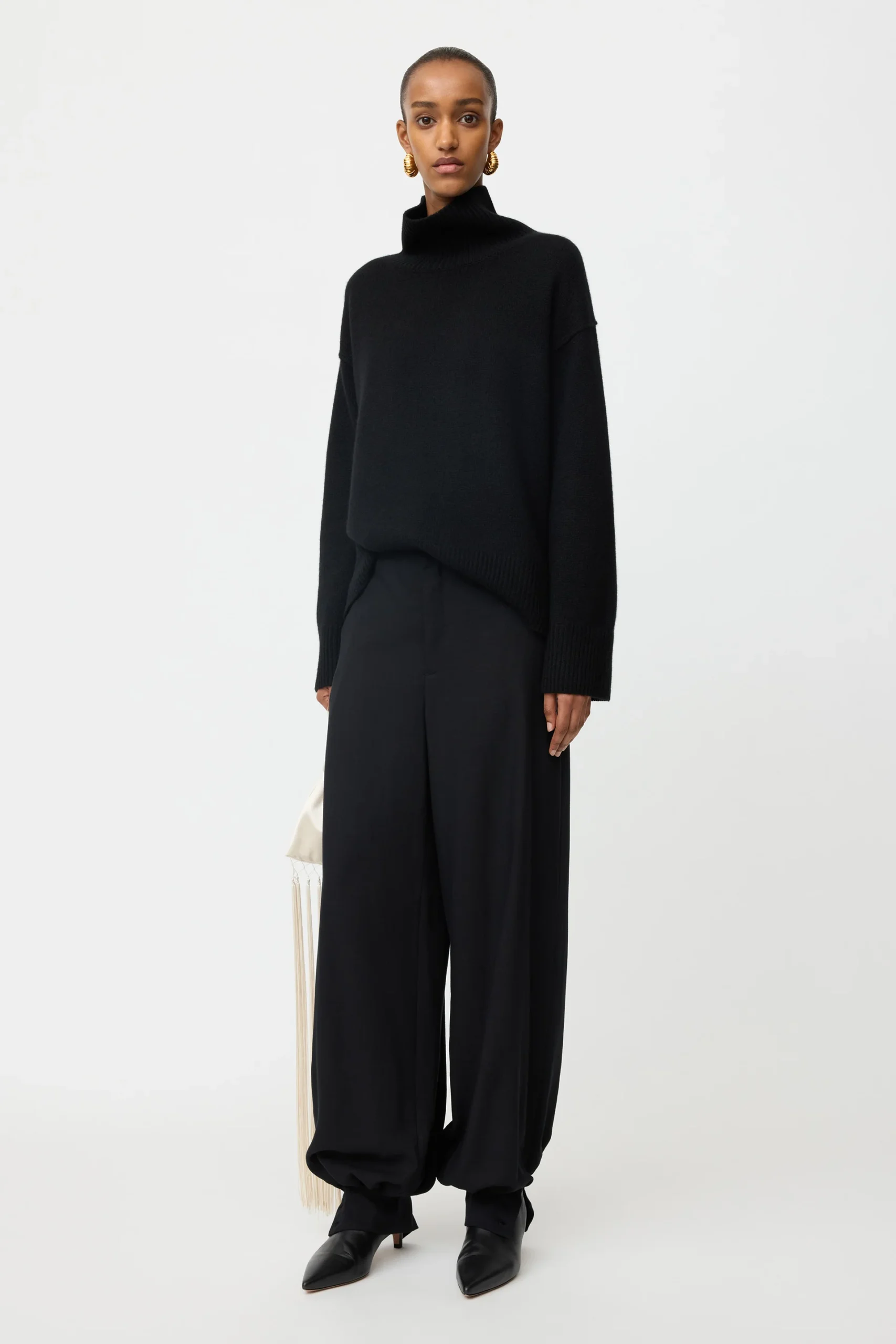 Soft Goat - Boyfriend Turtleneck Black