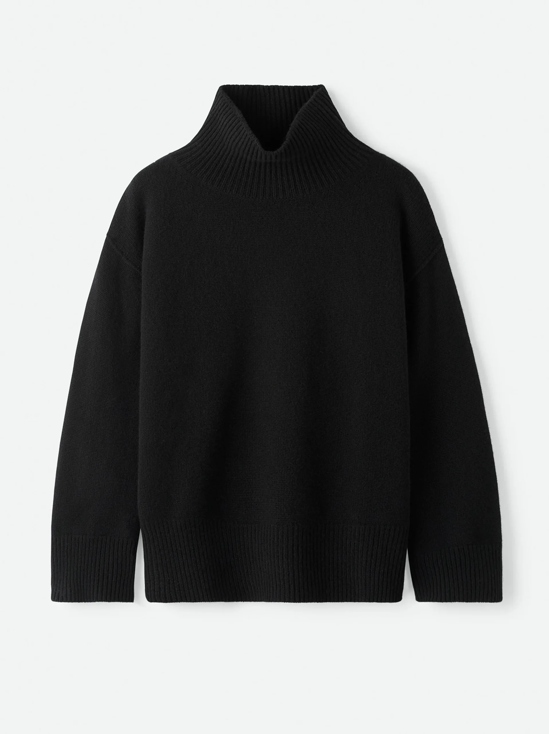 Soft Goat - Boyfriend Turtleneck Black