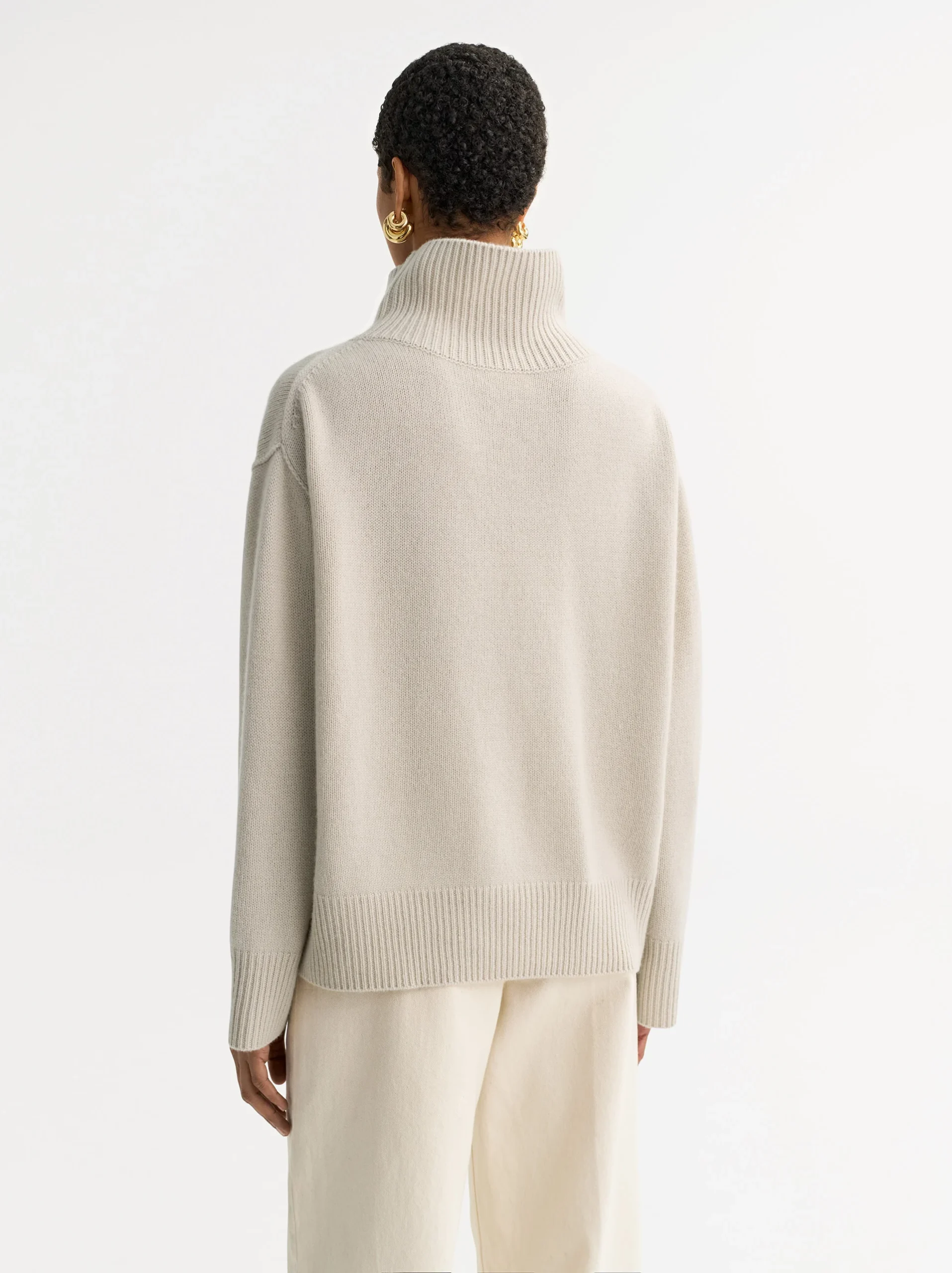 Soft Goat - Boyfriend Turtleneck Chalk