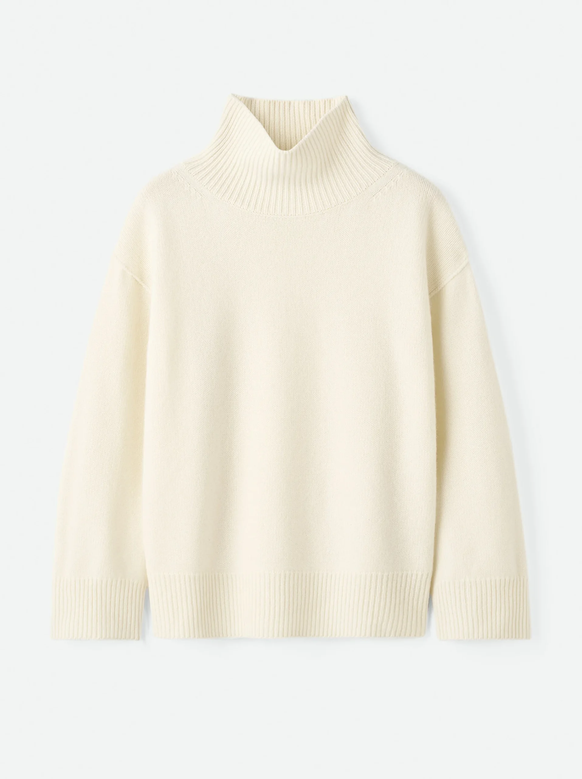 Soft Goat - Boyfriend Turtleneck Feather White