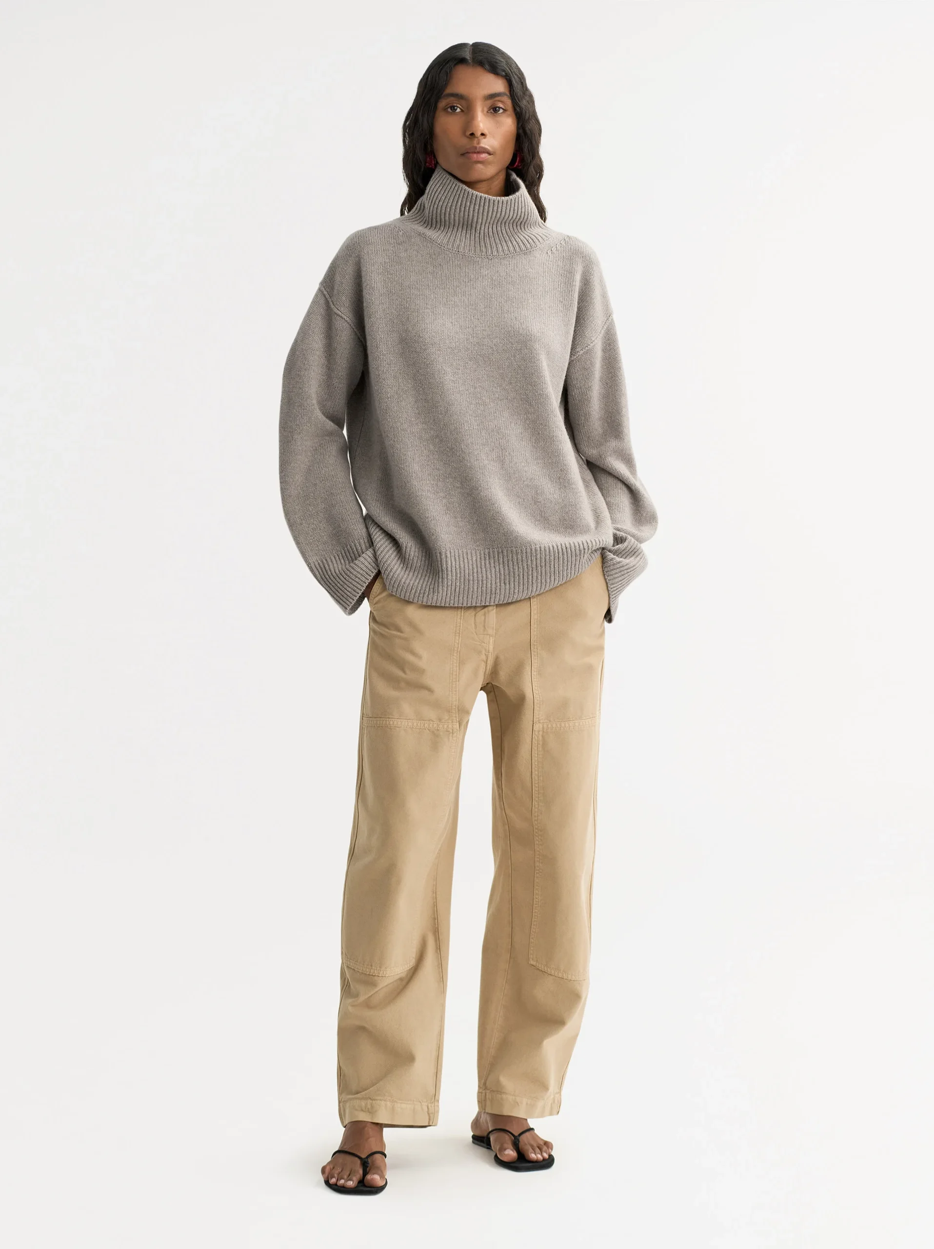 Soft Goat - Boyfriend Turtleneck Greige