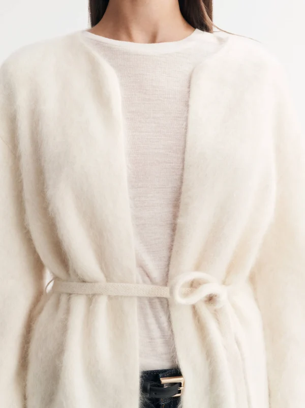 Soft Goat - Brushed Cardigan White