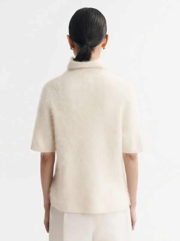 Soft Goat - Brushed Turtleneck Feather White