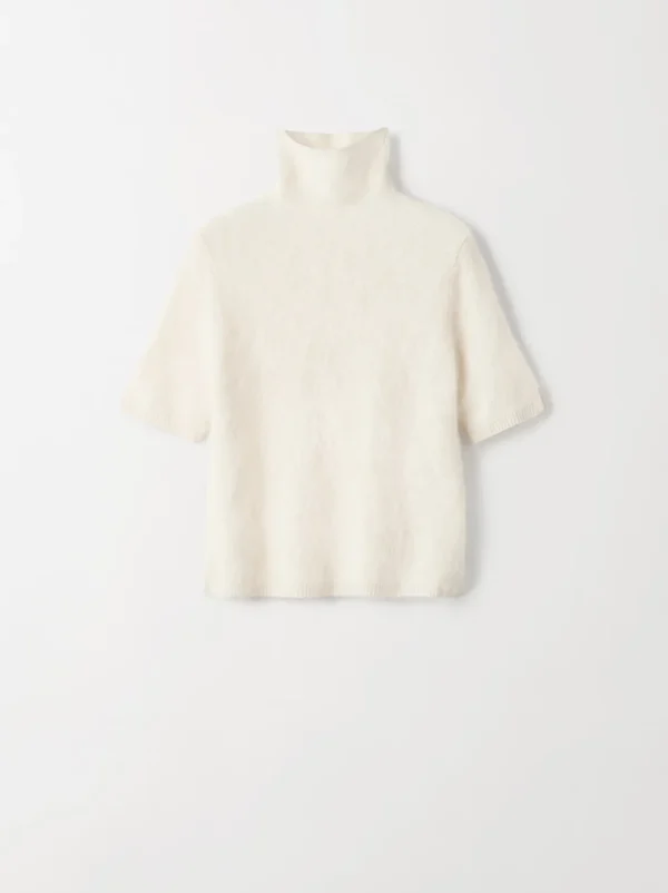 Soft Goat - Brushed Turtleneck Feather White