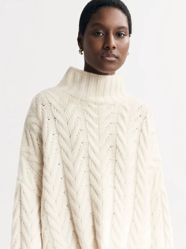 Soft Goat - Cable Knit Turtleneck