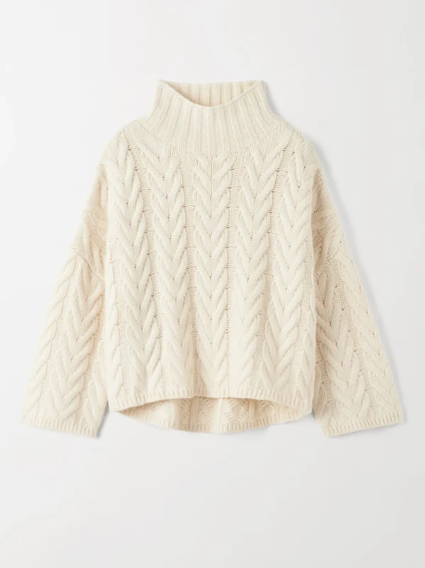 Soft Goat - Cable Knit Turtleneck