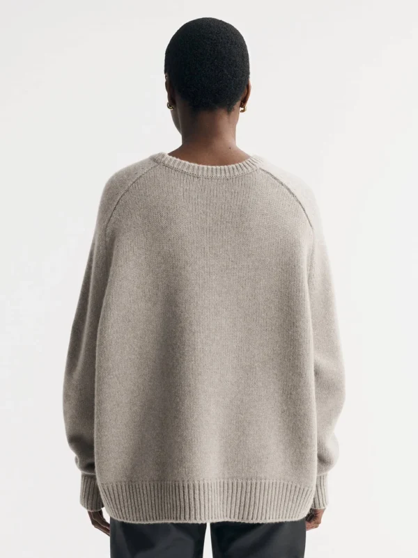 Soft Goat - Chunky Boyfriend Crewneck Greige