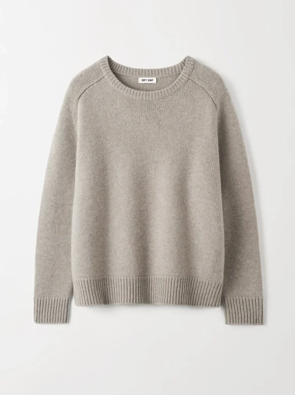 Soft Goat - Chunky Boyfriend Crewneck Greige