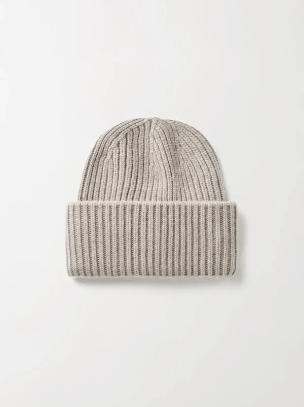 Soft Goat - Ribbed Beanie Greige