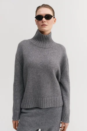 Almada Label - Nola Turtleneck Sweater Grey