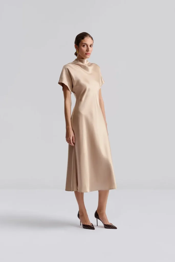 Malina - Alivia Midi Dress Champagne