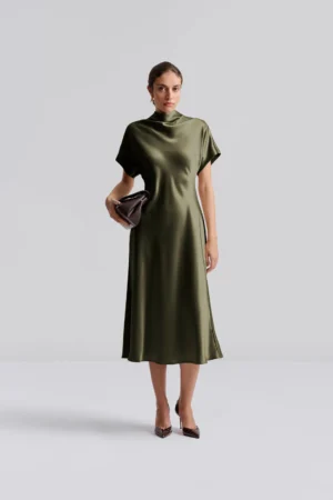 Malina - Alivia Midi Dress Olive