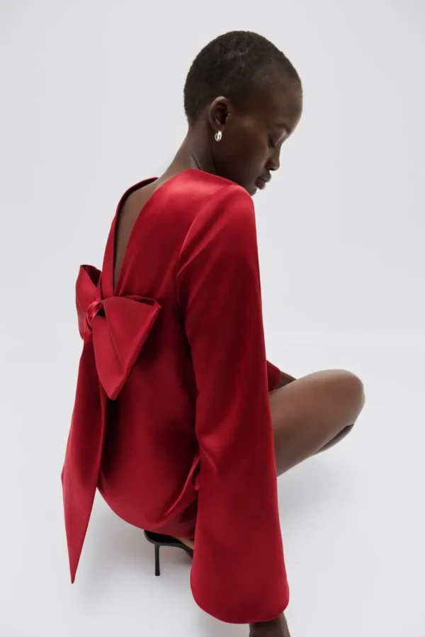 Malina - Elna Mini Dress Deep Red